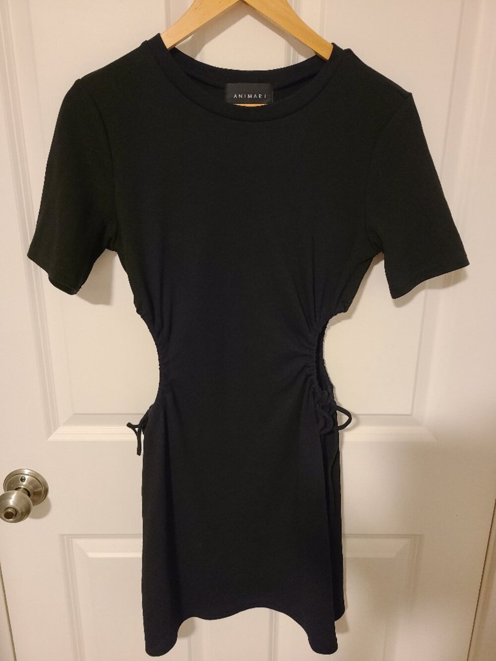 Animari black short sleeve dress